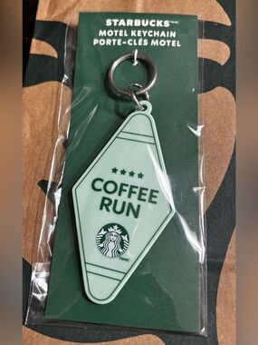 NWT Starbucks 2026 Green Limited Edition Motel Keychain Roadtrip COFFEE RUN
